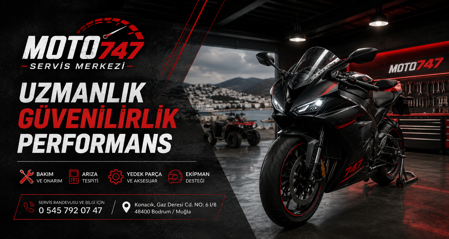 Moto747 iletişim ve motosiklet servis randevusu