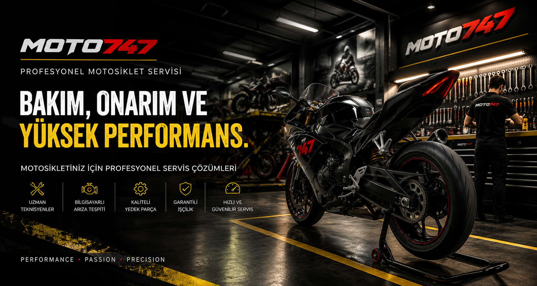 Moto747 motosiklet servis hizmetleri